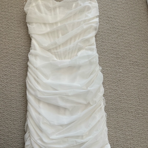 White bridal event dress- Revolve “Sonya Bustier Mesh Dress” - Picture 3 of 5